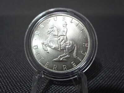 Silbermünze Österreich 1968 5 Schilling Lippizaner Pferd Reiter