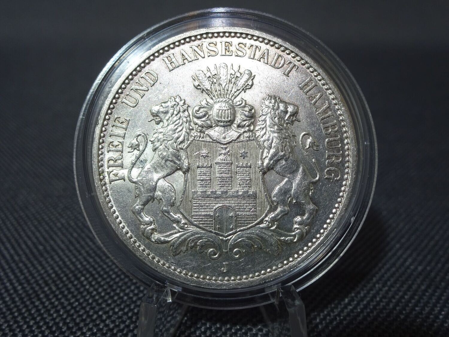 Silbermünze Deutsches Kaiserreich 1911 J 3 Mark Freie und Hansestadt Hamburg