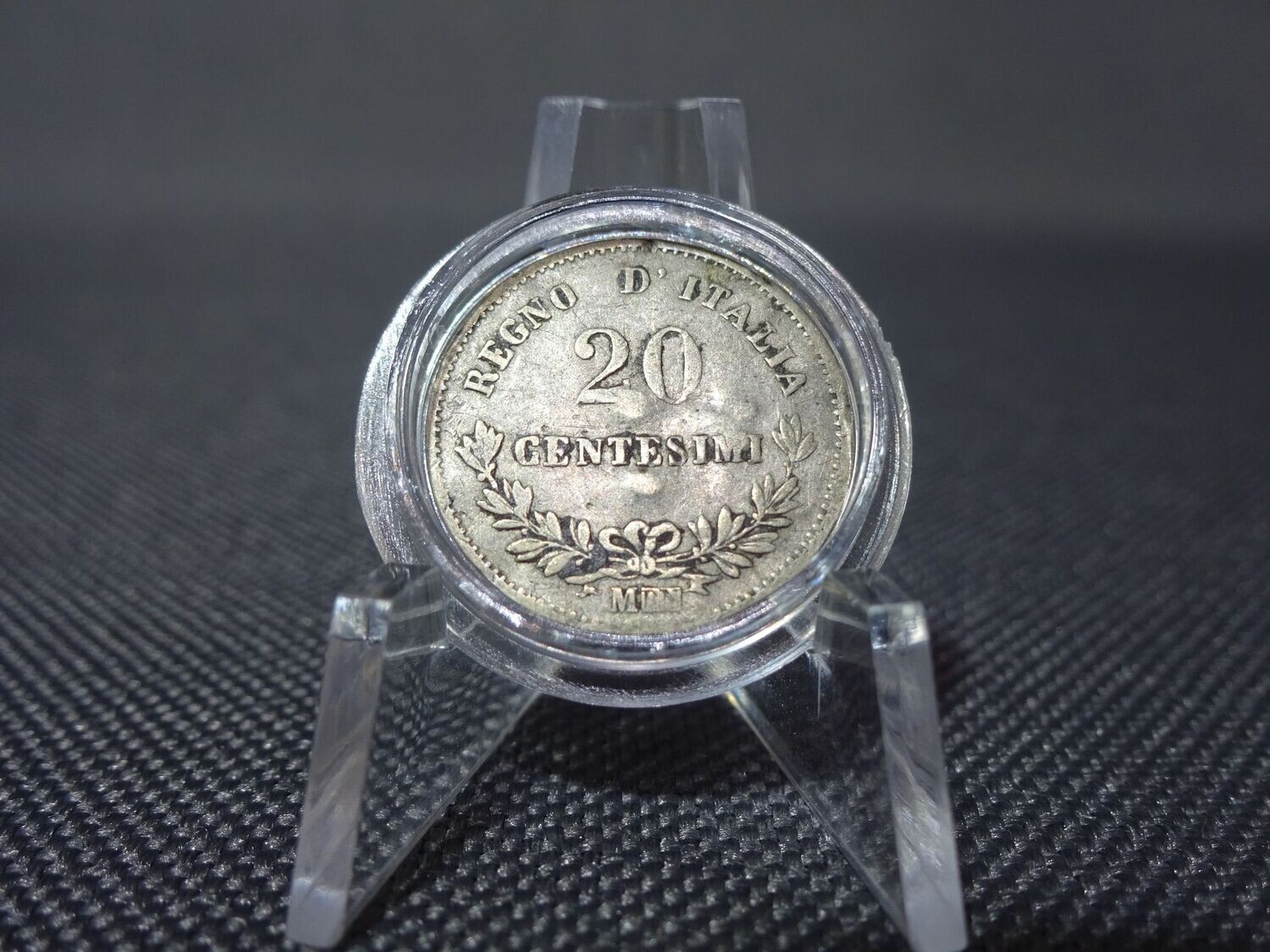 Silbermünze Italien 1863 20 Centesimi M Mailand Vittorio II. Silbermünze Italien 1863 20 Centesimi M Mailand Vittorio II.