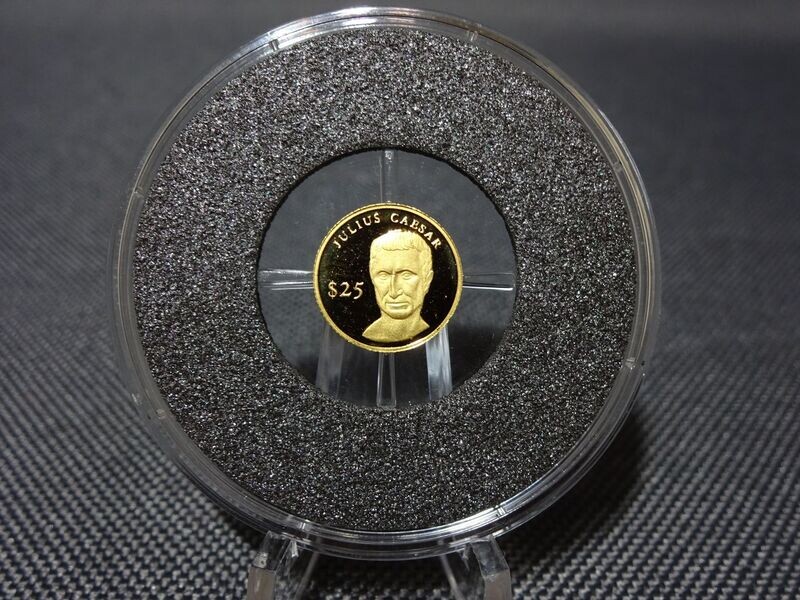 Goldmünze Liberia 2000 25 Dollars Julius Cäsar PP Proof 0,73 g
