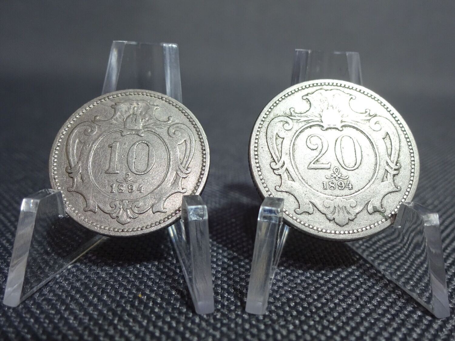 Münzen-Set Österreich 1894 10 & 20 Heller KuK