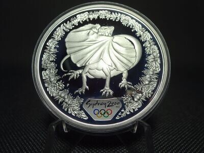Silbermünze Australien 2000 5 Dollars Olympia Sydney Krageneidechse Farbe PP Proof > 1 Oz Unze Silbermünze Australien 2000 5 Dollars Olympia Sydney Krageneidechse Farbe PP Proof > 1 Oz Unze