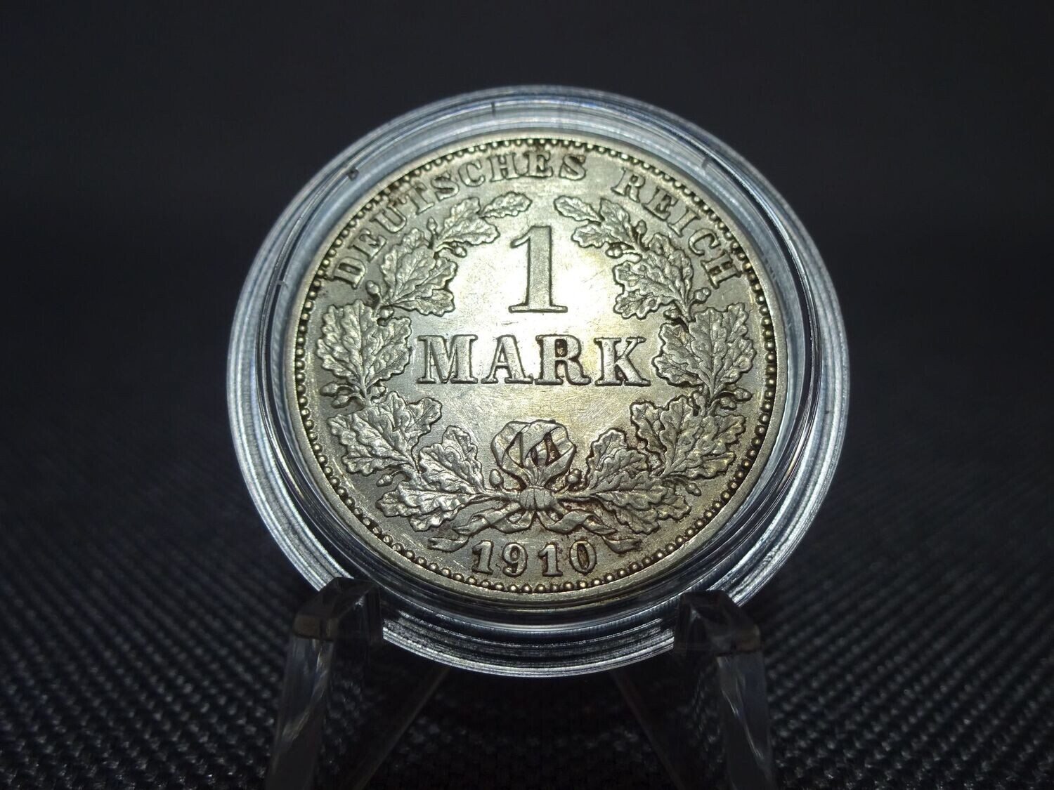 Silbermünze Deutsches Kaiserreich 1910 G 1 Mark Karlsruhe