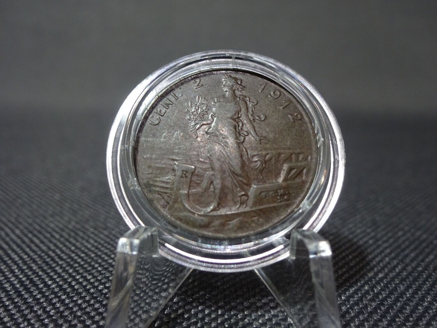 Münze Italien 1912 2 Centesimi Vittorio III.