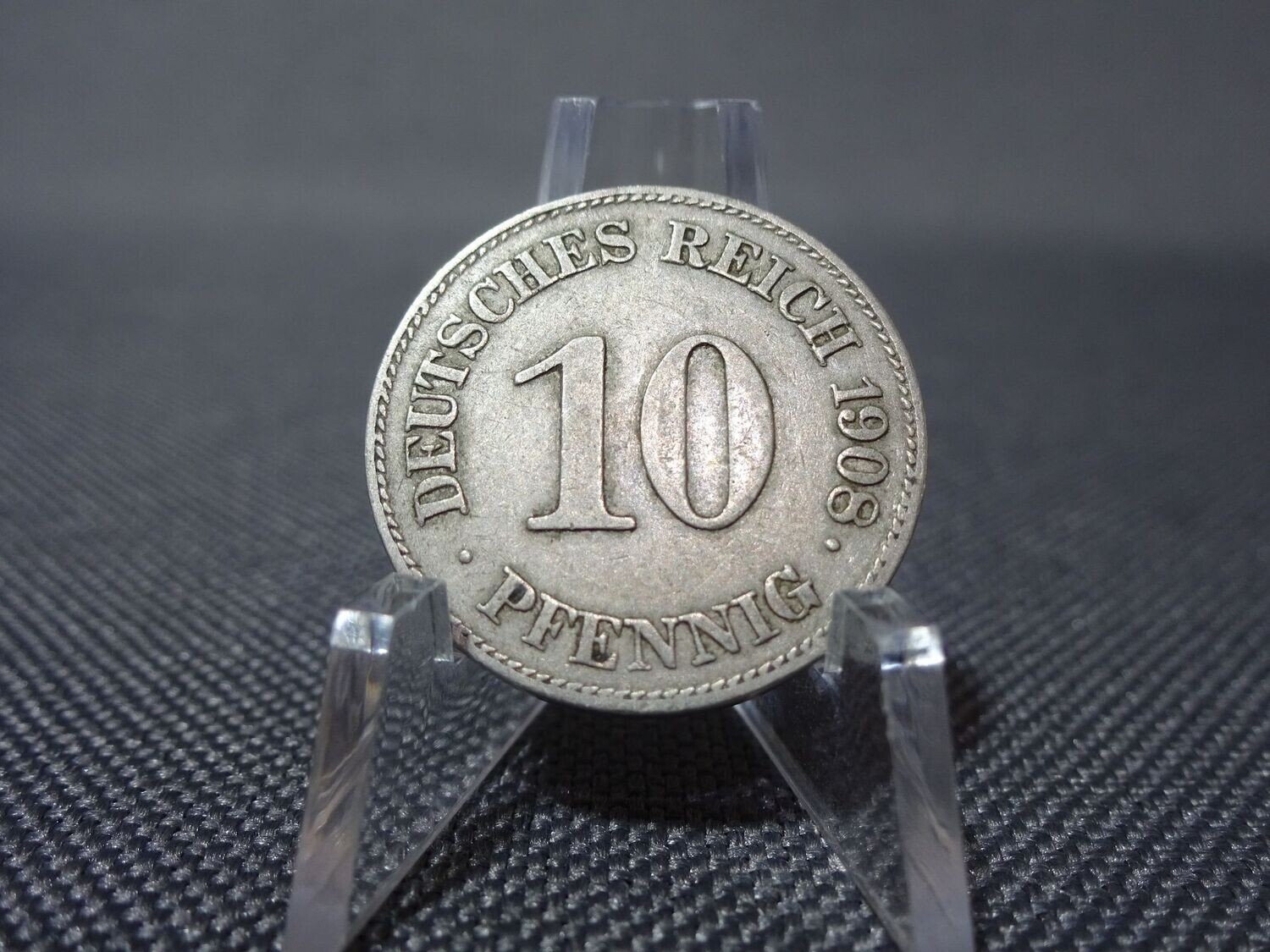 Münze Deutsches Kaiserreich 1908 E 10 Pfennig Muldenhütten