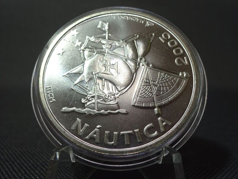 Silbermünze Portugal 2003 10 Euro Nautica Segelschiff