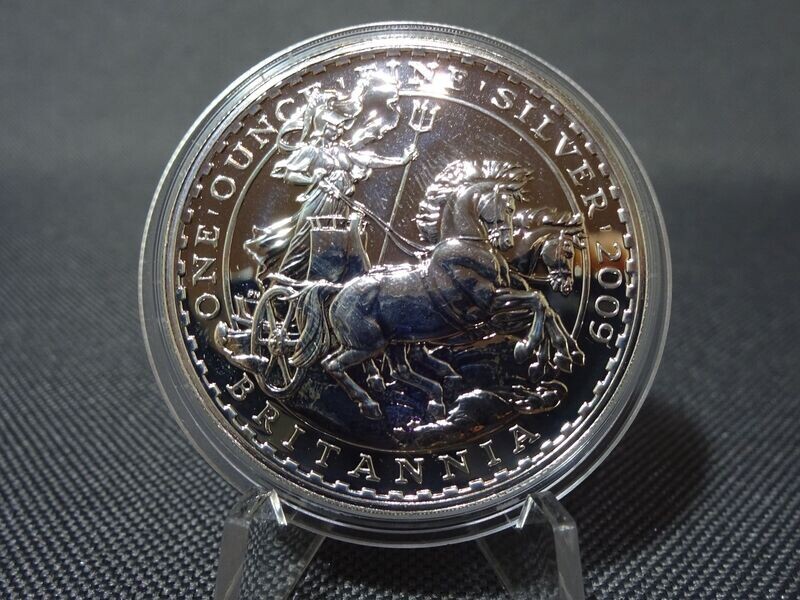 Silbermünze England 2009 2 Pounds Britannia 1 Oz Unze Silbermünze England 2009 2 Pounds Britannia 1 Oz Unze