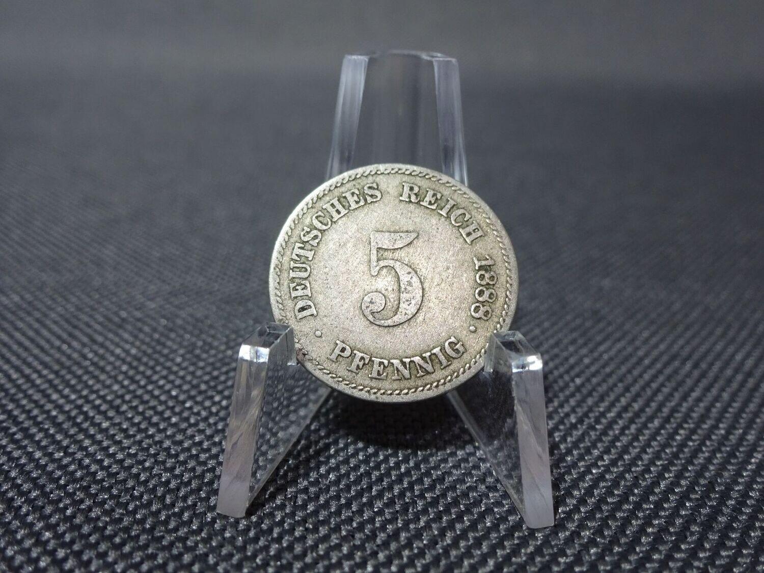 Münze Deutsches Kaiserreich 1888 E 5 Pfennig Muldenhütten