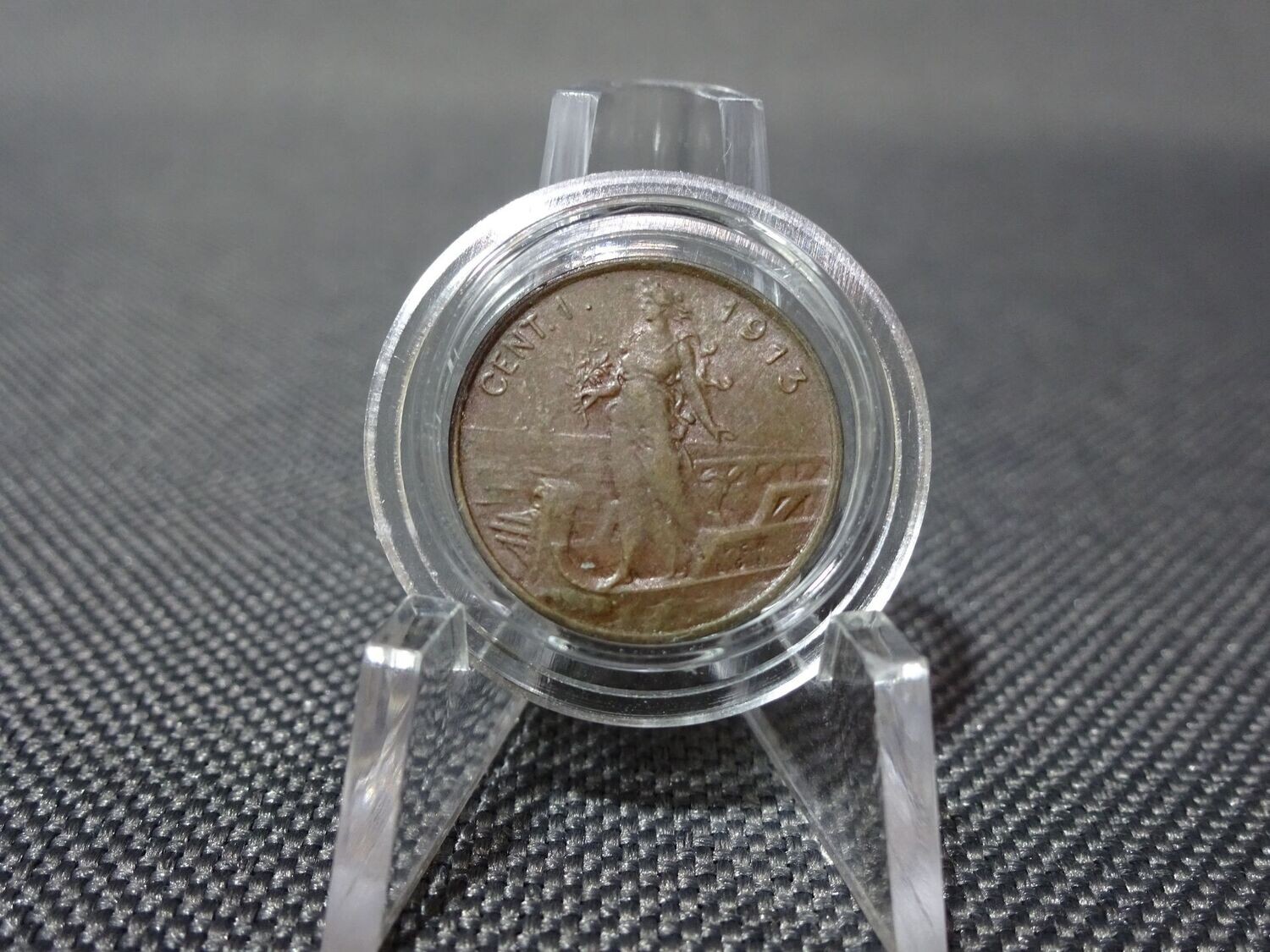 Münze Italien 1913 1 Centesimo Vittorio III.