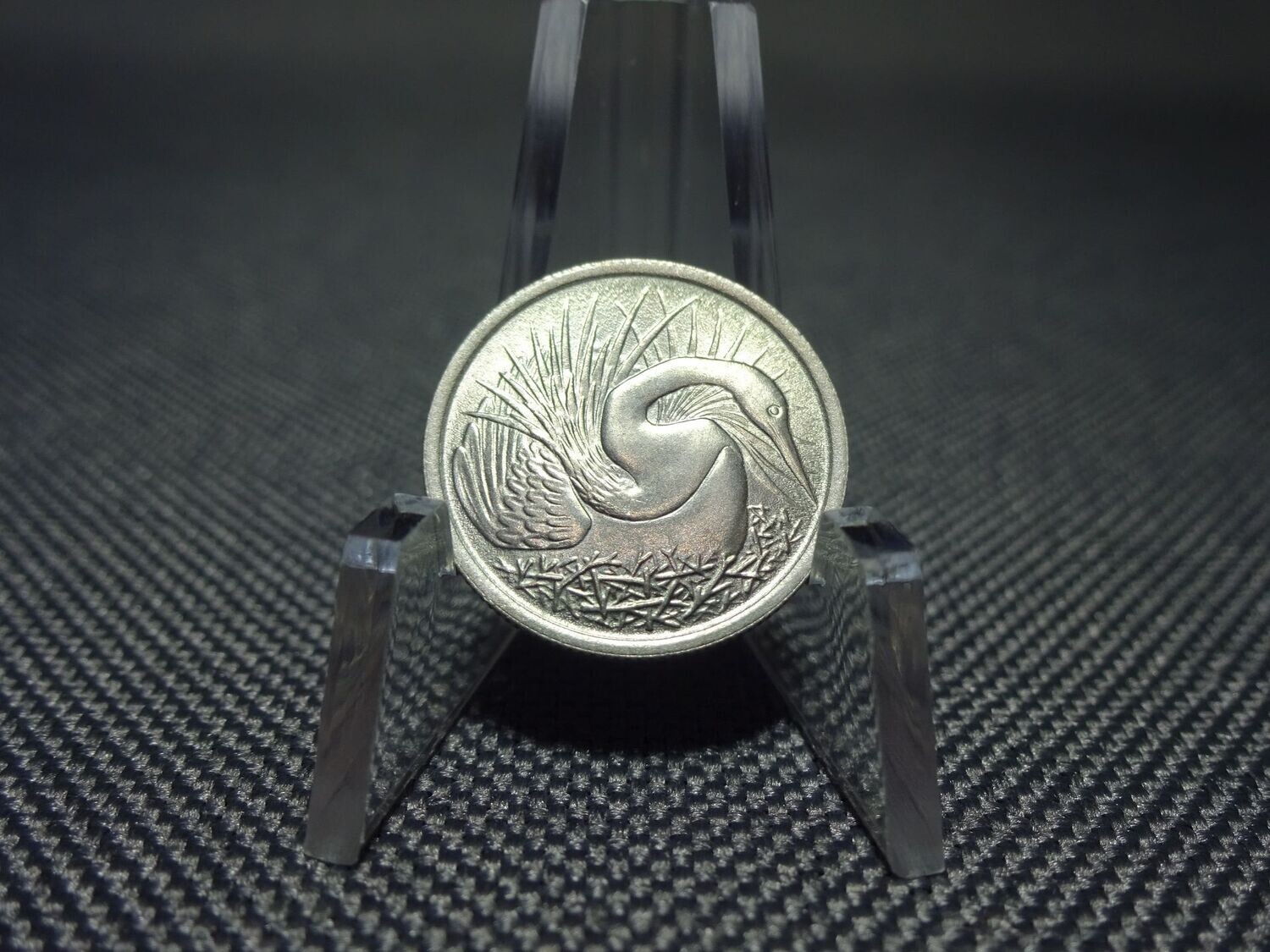 Münze Singapur 1969 5 Cents Schwan