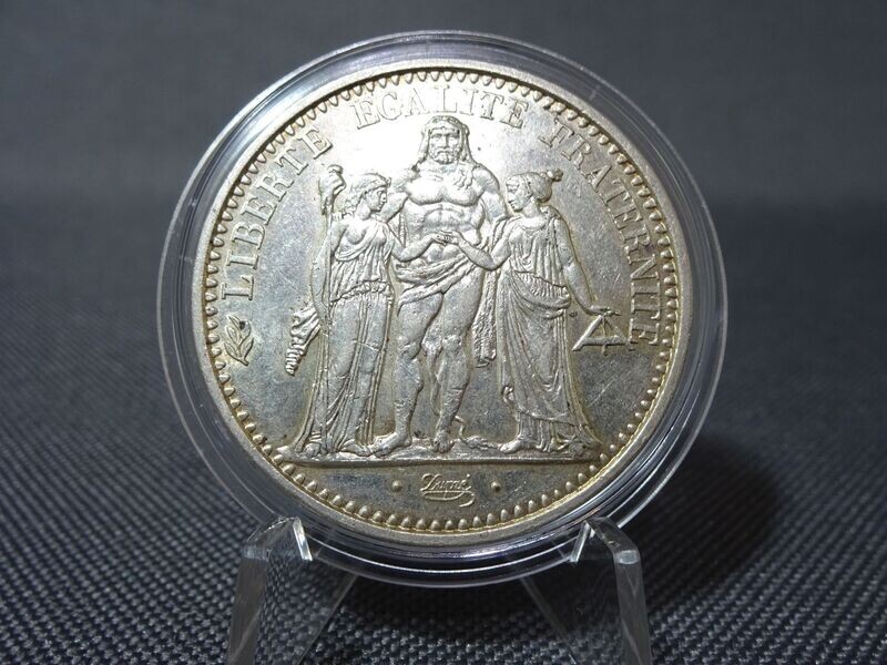 Silbermünze Frankreich 1965 10 Francs Herkulesgruppe