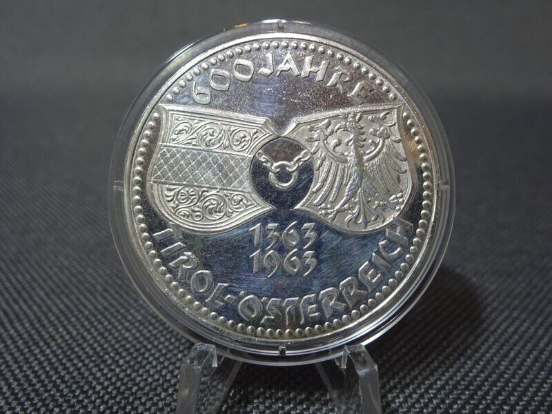 Silbermünze Österreich 1963 50 Schilling 600 Jahre Tirol 1363 PP Proof