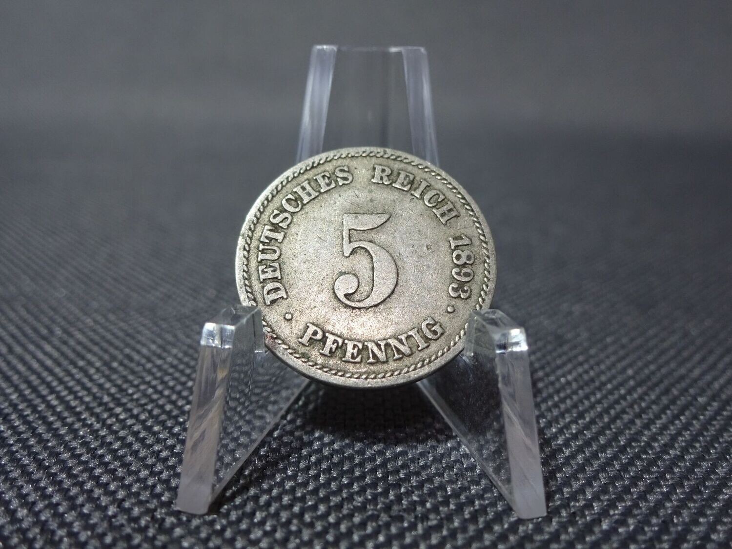 Münze Deutsches Kaiserreich 1893 E 5 Pfennig Muldenhütten