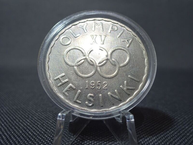 Silbermünze Finnland Suomi 1952 500 Markkaa Olympia XV. Helsinki (1.) Silbermünze Finnland Suomi 1952 500 Markkaa Olympia XV. Helsinki (1.)
