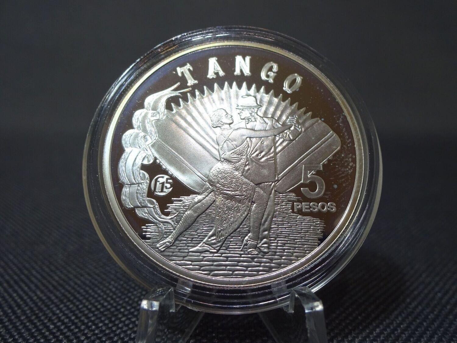 Silbermünze Argentinien 2013 5 Pesos Tango Tanz Privy Mark F 15 PP Proof