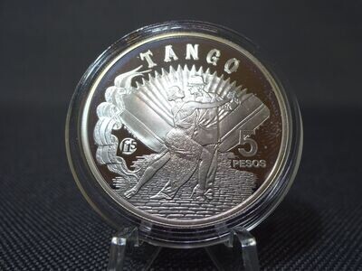 Silbermünze Argentinien 2013 5 Pesos Tango Tanz Privy Mark F 15 PP Proof