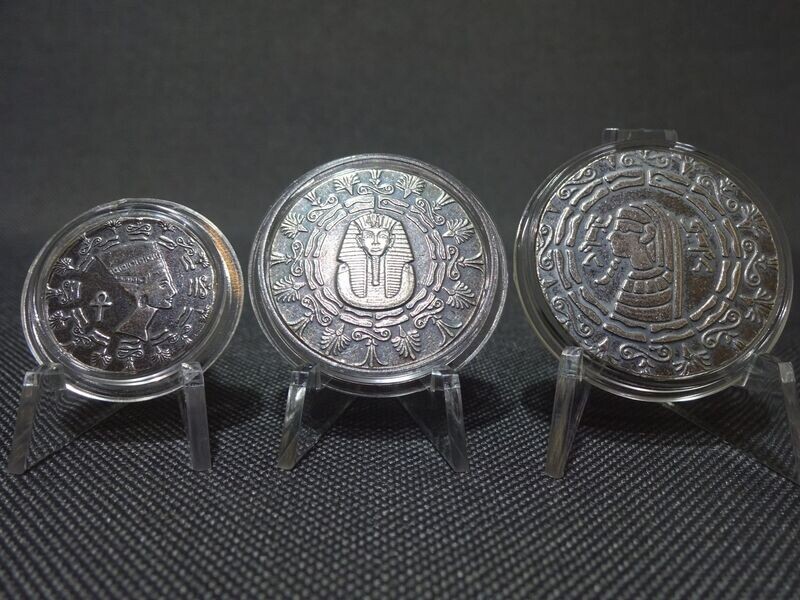 Silbermedaillen-Set Ägypten Pharao Pyramide Skarabäus Auge Horus 1/10, 1/4 & 1/2 Oz Unze Silbermedaillen-Set Ägypten Pharao Pyramide Skarabäus Auge Horus 1/10, 1/4 & 1/2 Oz Unze