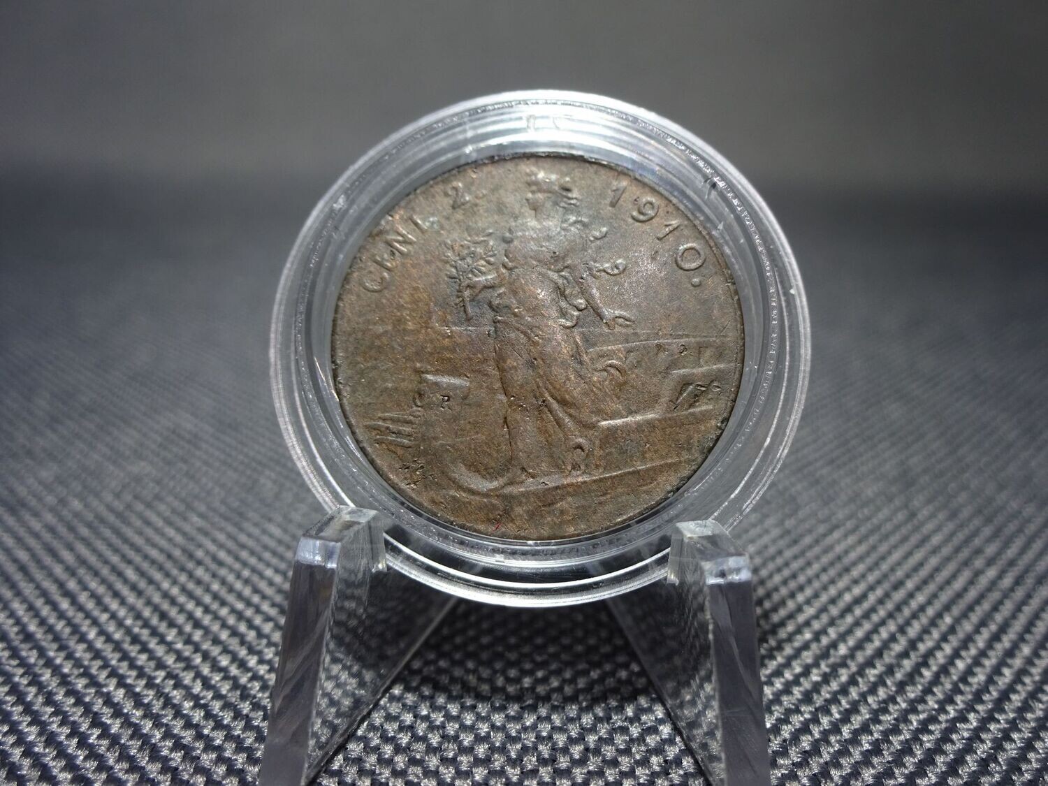 Münze Italien 1910 2 Centesimi Vittorio III.