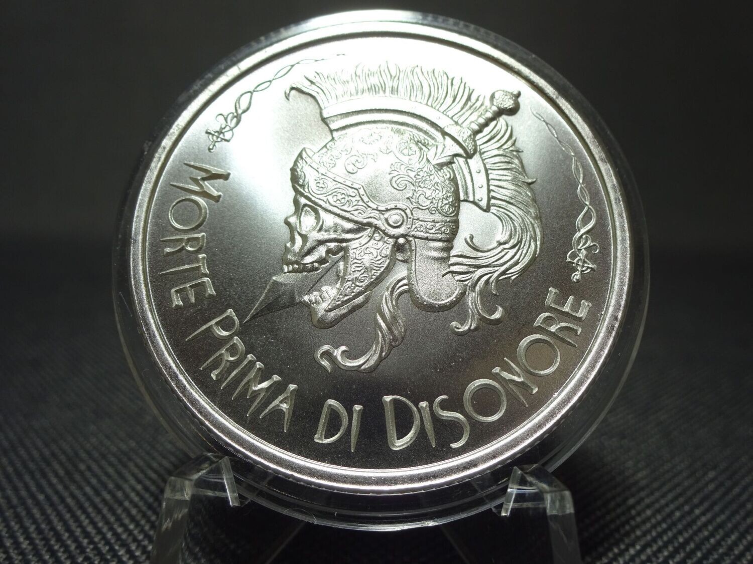 Silbermedaille USA Skull Totenschädel Römer Selbstmord vor Unehre Intaglio Mint 1 Oz Unze