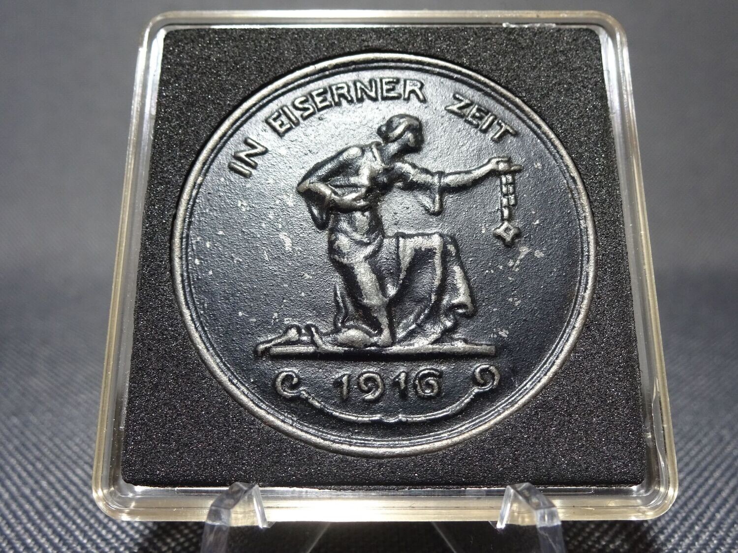 Medaille Deutsches Kaiserreich 1916 In Eiserner Zeit Weltkrieg Schwarz Lackiertes Eisen Medaille Deutsches Kaiserreich 1916 In Eiserner Zeit Weltkrieg Schwarz Lackiertes Eisen