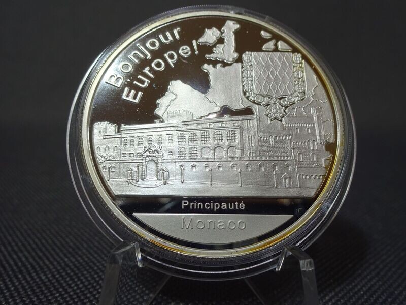 Silbermedaille Monaco Fürstentum Principaute Bonyour Europe Europa PP Proof 1 Oz Unze Silbermedaille Monaco Fürstentum Principaute Bonyour Europe Europa PP Proof 1 Oz Unze