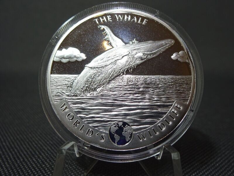 Silbermünze Kongo 2020 20 Francs The Whale Wal World's Wildlife 1 Oz Unze