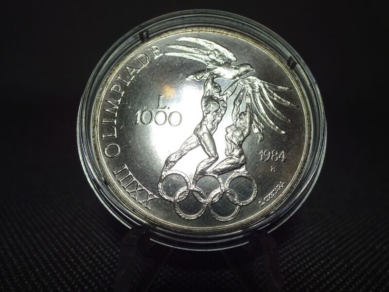 Silbermünze San Marino 1984 1000 Lire Olympia XXIII. Los Angeles Silbermünze San Marino 1984 1000 Lire Olympia XXIII. Los Angeles