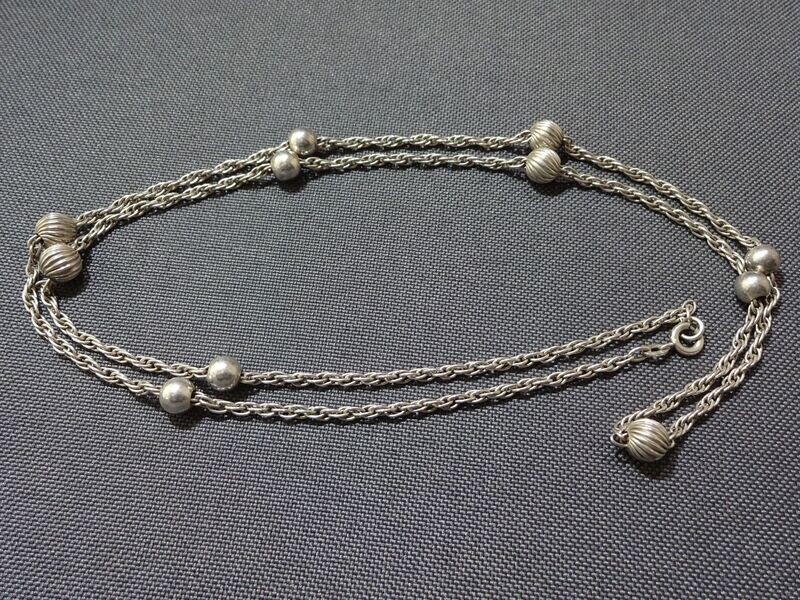 Silberkette Lange Halskette 835-Silber 79 cm