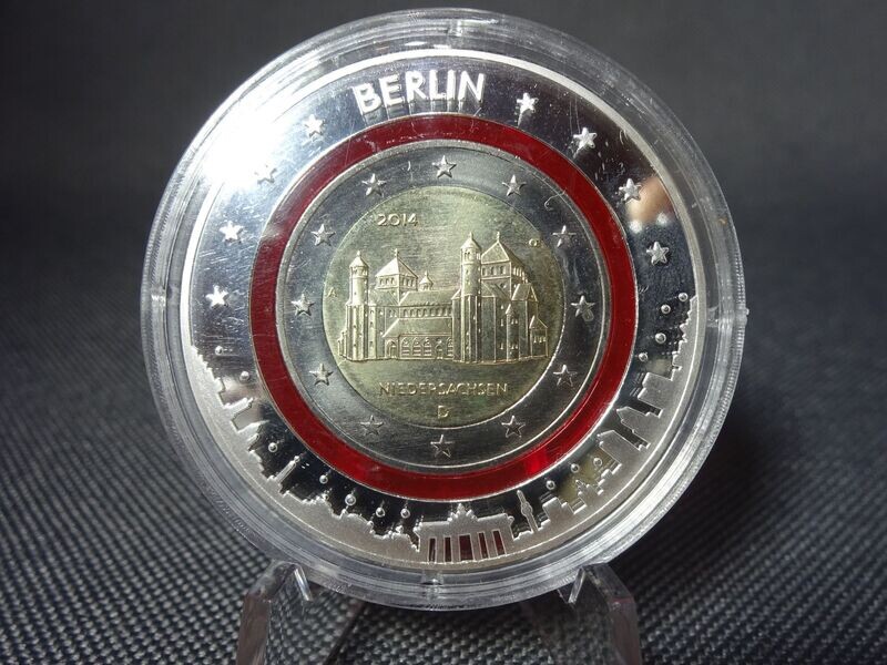 Münze Deutschland 2014 2 Euro Niedersachsen Berlin Gedenkmünze Roter Polymerring