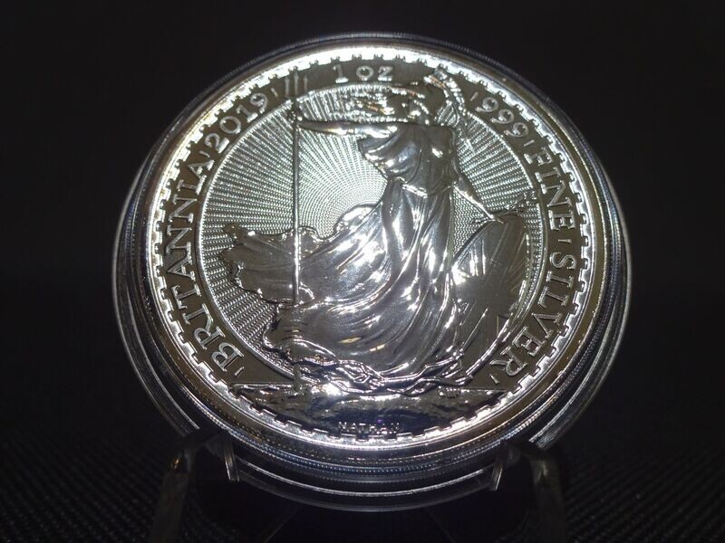 Silbermünze England Britannia 2019 2 Pounds 1 Oz Unze Silbermünze England Britannia 2019 2 Pounds 1 Oz Unze