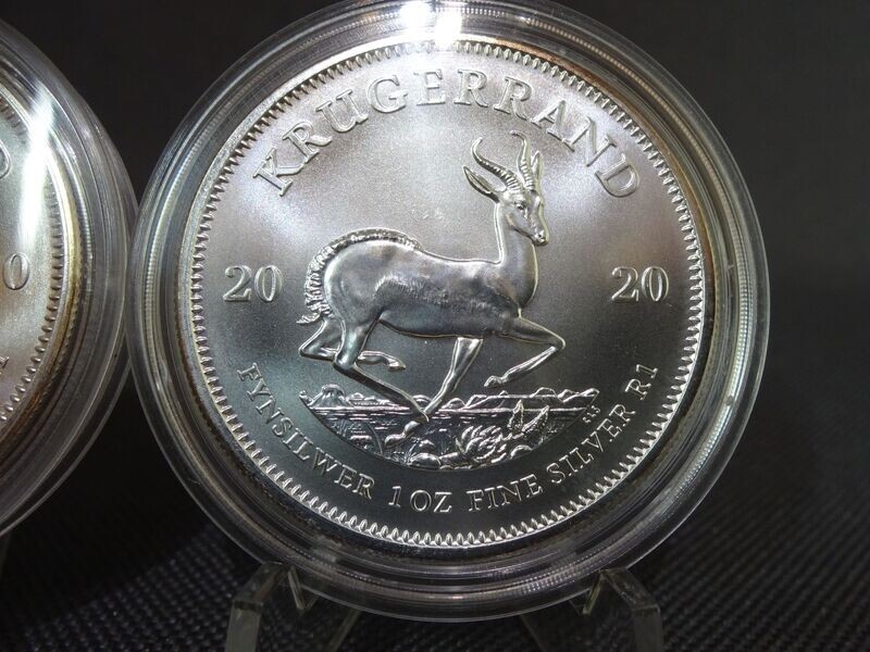 Silbermünze Südafrika 2020 1 Rand Krügerrand Springbok Paul Kruger 1 Oz Unze