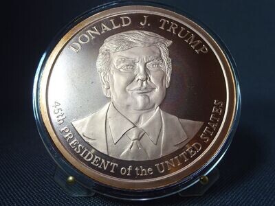 Kupfermedaille USA Donald J. Trump 45. President 5 Oz Unze Kupfermedaille USA Donald J. Trump 45. President 5 Oz Unze