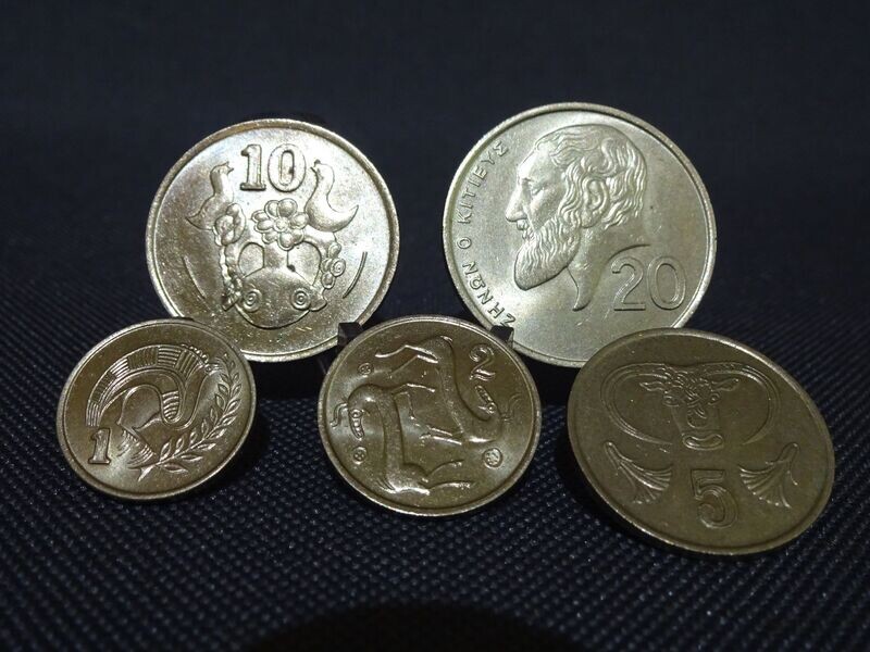 Kursmünzensatz KMS Set Zypern 1988 1990 1 Cent - 20 Cent