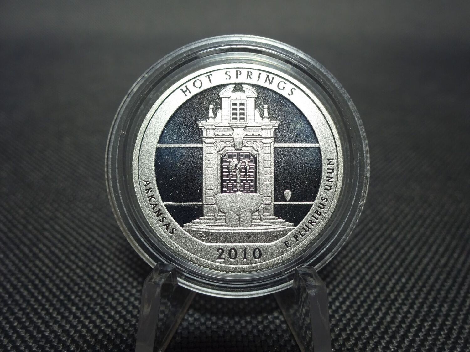 Silbermünze USA 2010 1/4 Quarter Dollar Arkansas Hot Springs Washington Liberty PP Proof