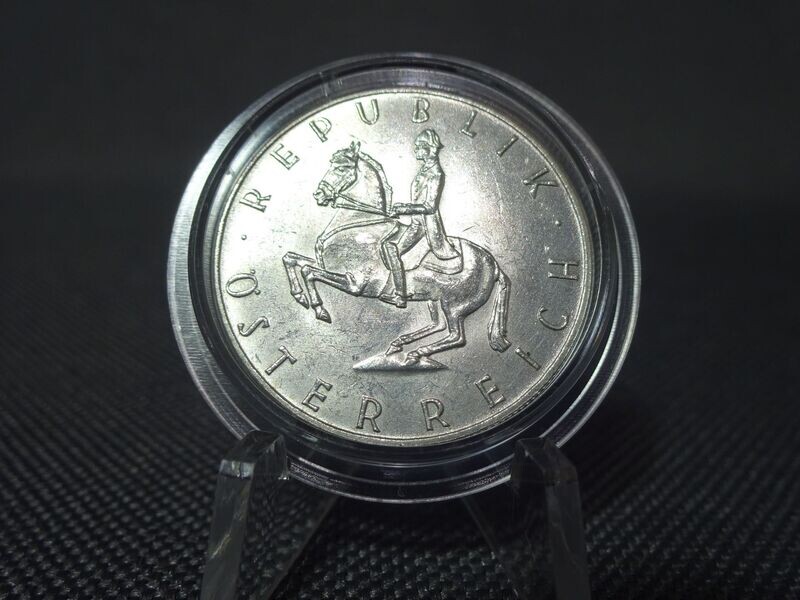 Silbermünze Österreich 1961 5 Schilling Lippizaner Pferd Reiter