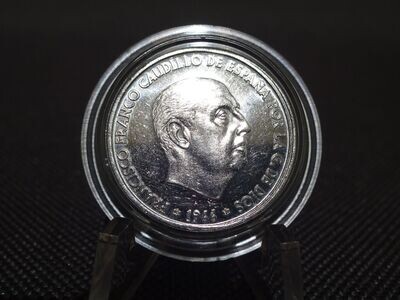 Münze Spanien 1966 50 Centimos 71 im Stern Franco