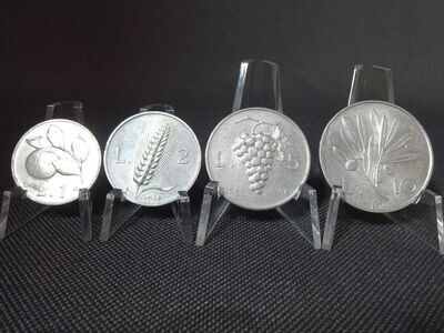 Kursmünzensatz KMS Set Italien 1949 1, 2, 5 & 10 Lire Früchte Pegasus