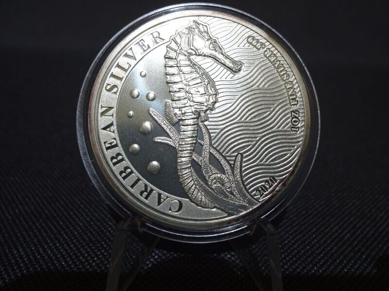 Silbermünze Barbados 2020 1 Dollar Seepferdchen Caribbean Karibik Silver 1 Oz Unze