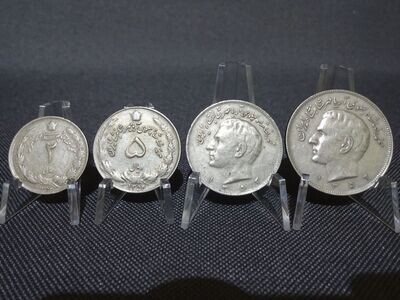 Münzen Set Iran 1973 ۱۳۵۲ 2 5 10 20 Rial Pahlavi Löwe Münzen Set Iran 1973 ۱۳۵۲ 2 5 10 20 Rial Pahlavi Löwe