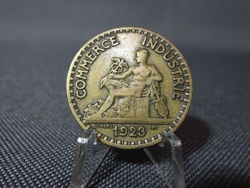 Münze Frankreich 1923 2 Francs Bon Pour Commerce Industrie