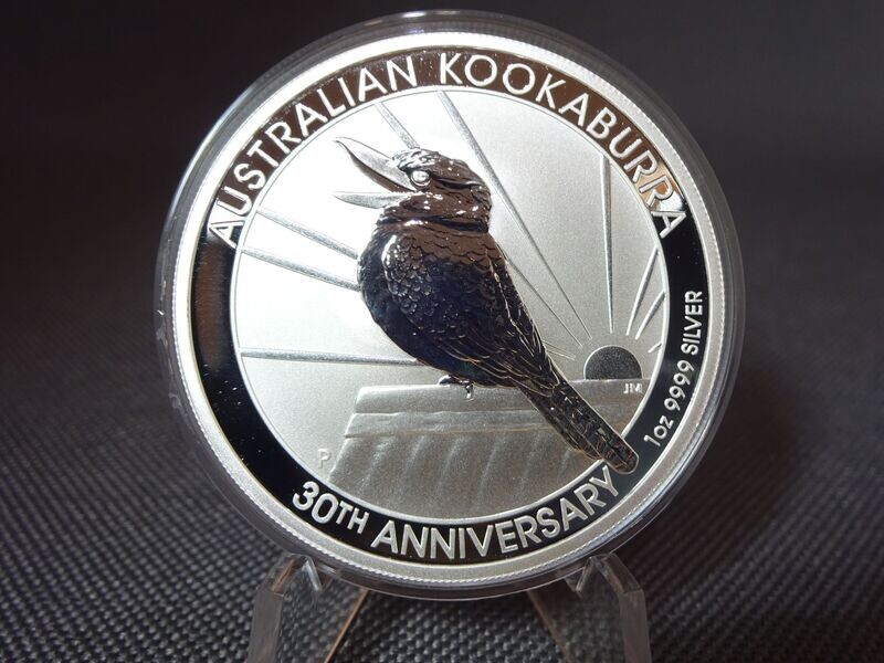 Silbermünze Australien Kookaburra 2020 1 Dollar 30 Jähriges Jubiläum 1 Oz Unze Silbermünze Australien Kookaburra 2020 1 Dollar 30 Jähriges Jubiläum 1 Oz Unze