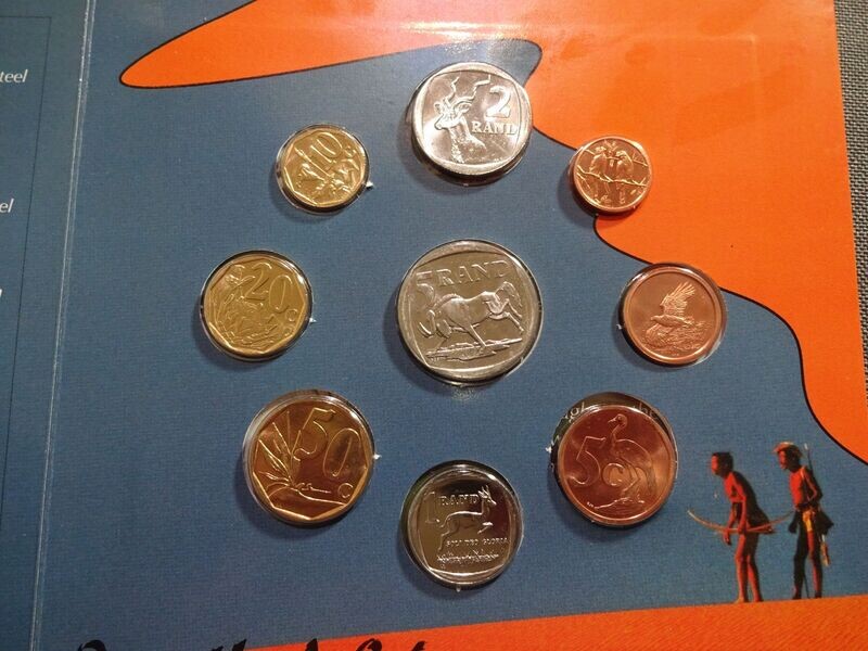 Kursmünzensatz KMS Set Südafrika 2002 1 Cent - 5 Rand Tierwelt