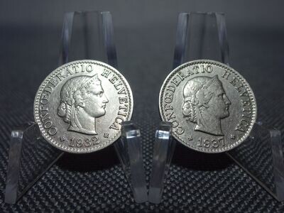 Münzen-Set Schweiz 1932 & 1937 B 5 Rappen Helvetia