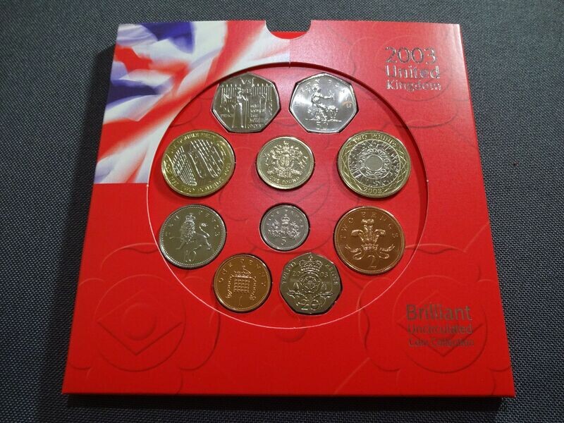 Kursmünzensatz KMS Set England 2003 1 Penny - 2 Pounds DNA Helix Blister Kursmünzensatz KMS Set England 2003 1 Penny - 2 Pounds DNA Helix Blister