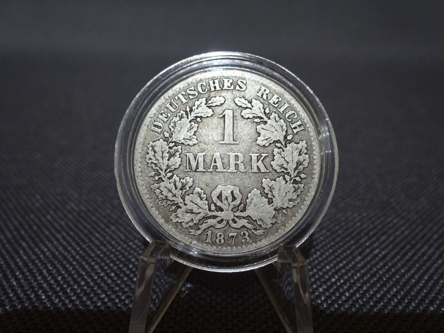 Silbermünze Deutsches Kaiserreich 1873 1 Mark Patina Silbermünze Deutsches Kaiserreich 1873 1 Mark Patina