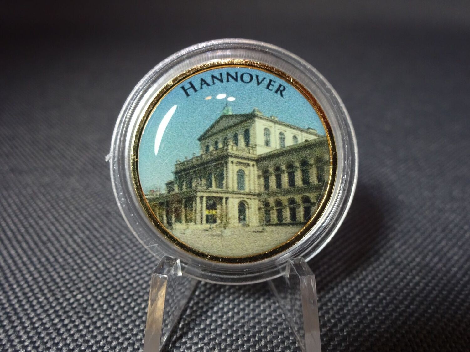 Münze Deutschland 2 Euro Hannover Staatsoper Farbe Emaille Vergoldet