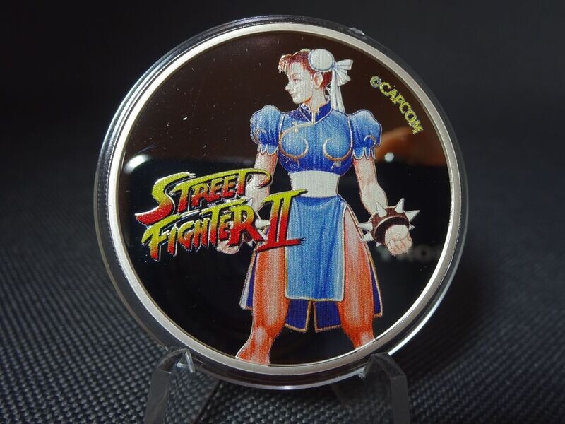 Silbermünze Fidschi Fiji 2021 50 Cents Street Fighter II Chun-Li Farbe 1 Oz Unze Silbermünze Fidschi Fiji 2021 50 Cents Street Fighter II Chun-Li Farbe 1 Oz Unze