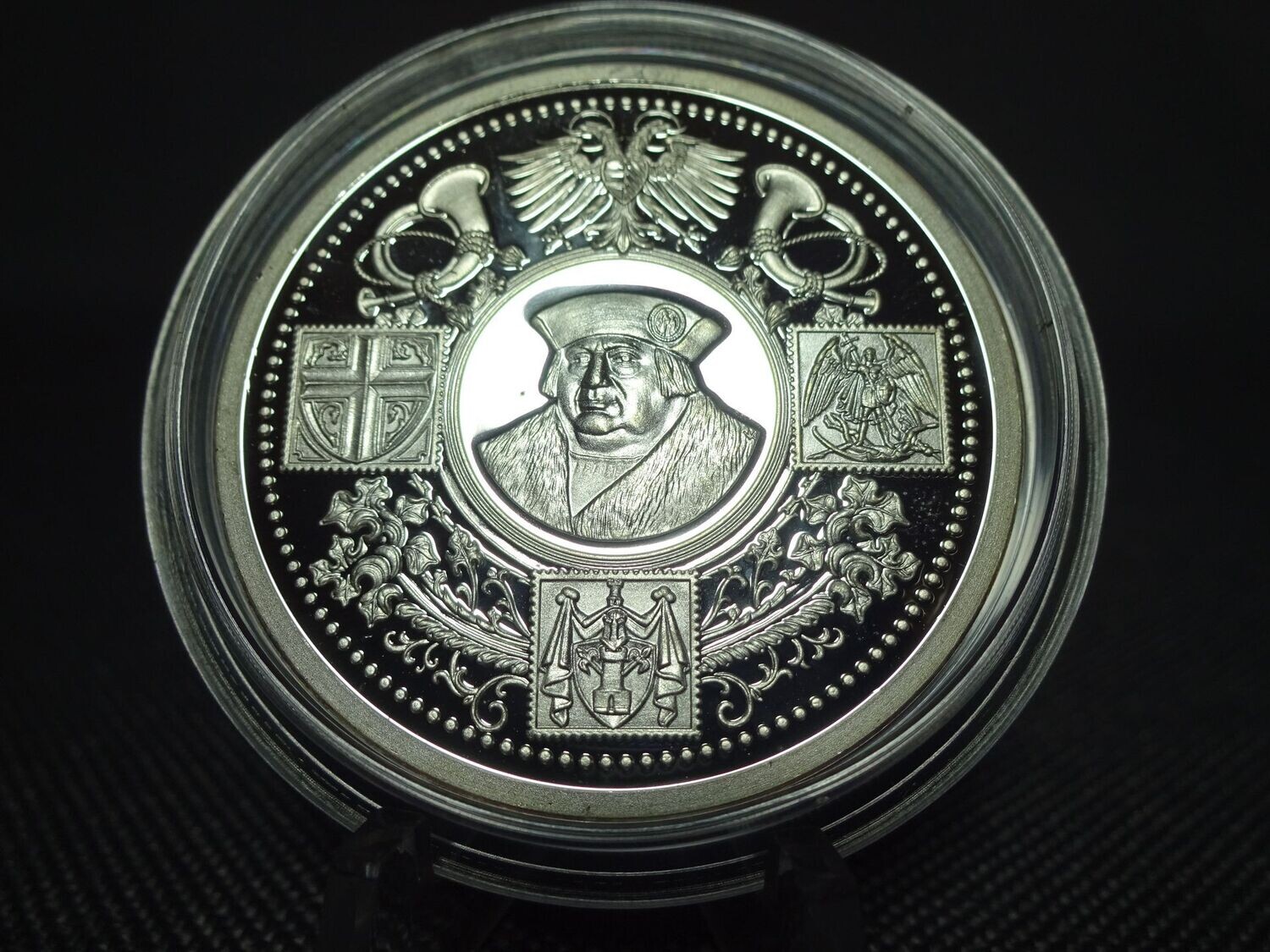 Silbermedaille Deutschland 1990 Franz von Taxis 500 Jahre Post 1490