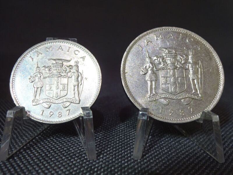 Münzen-Set Jamaika 1987 10 & 20 Cents Pflanzen Wappen