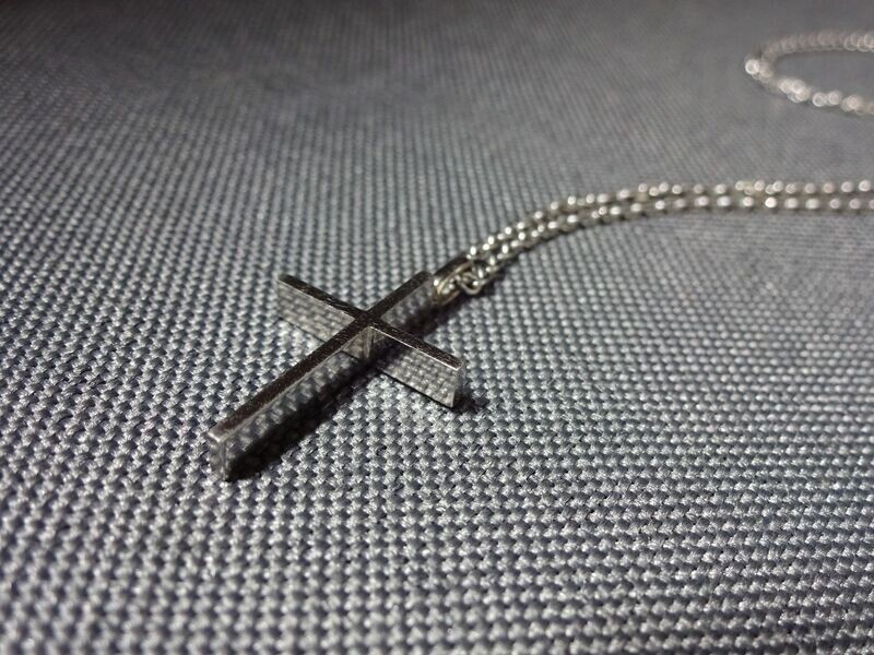 Silberkette Anhänger Christliches Kreuz Jesus Halskette 925-Silber